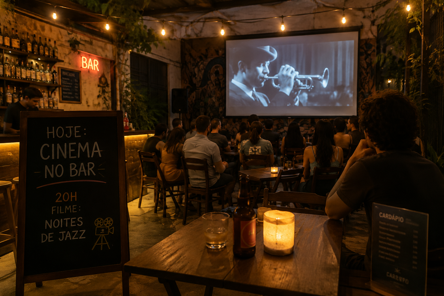 Quando o bar se torna um cinema e amplia experiências